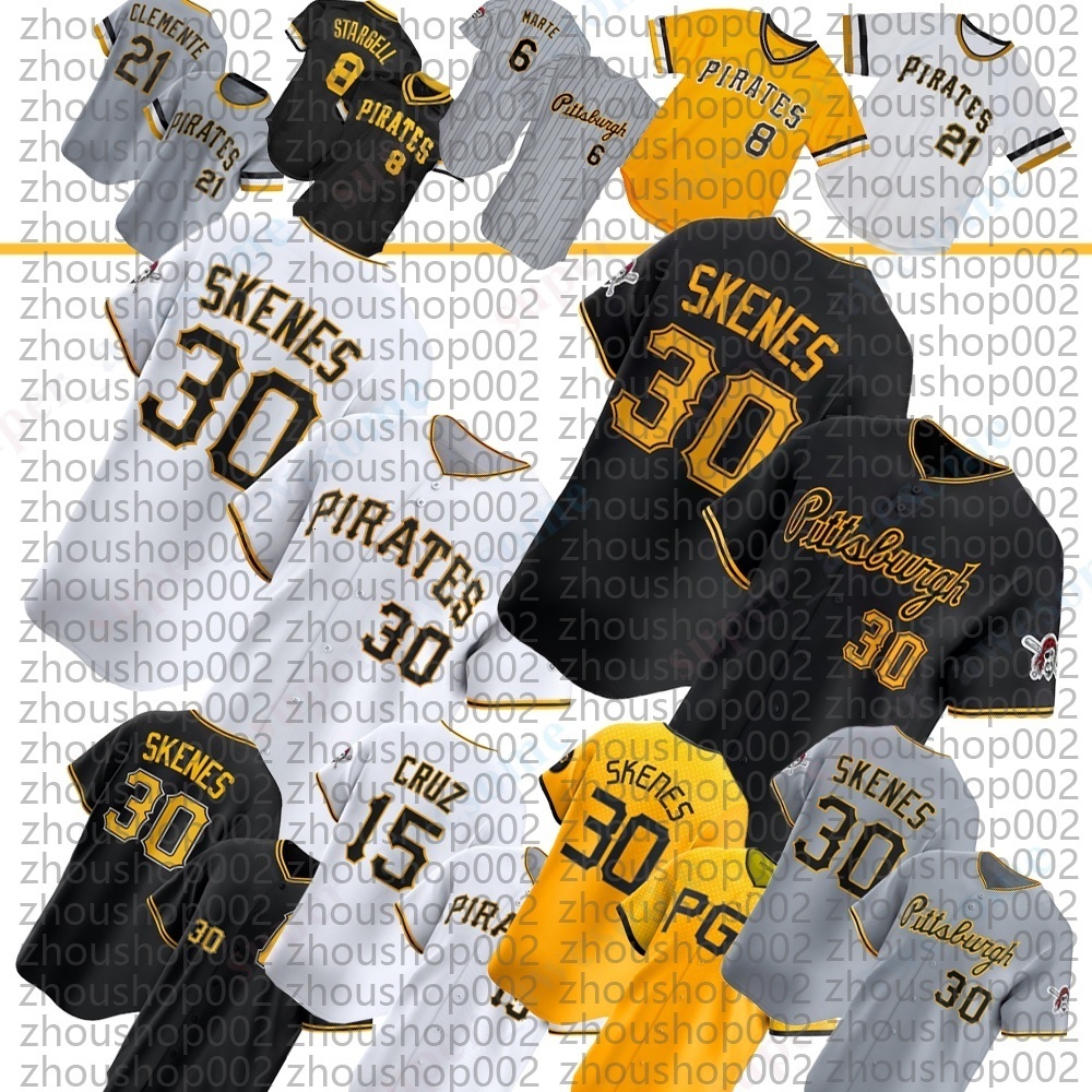 Paul Skenes Baseball Jersey Oneil Cruz Mitch Keller Bryan Reynolds Brandon Lowe Joey Bart Marcell Ozuna Ryan OHearn Bubba Chandler Konnor Griffin Clem