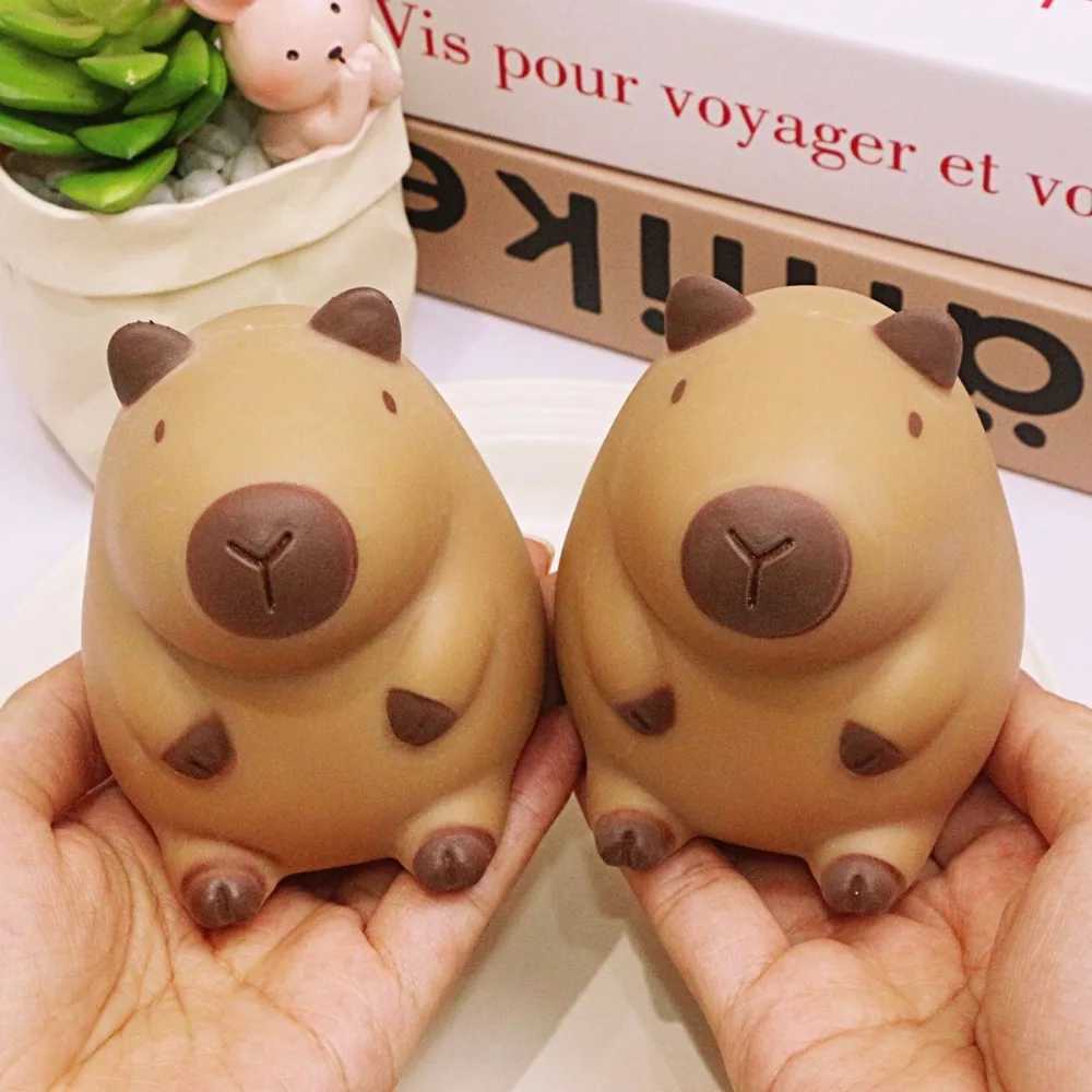 Capybara Squeeze Toys Creative Pinch Slow Rebund Decompression Toys Flour Animals Fingertip Fidget Sensory Cartoon Squeeze Toys H260402