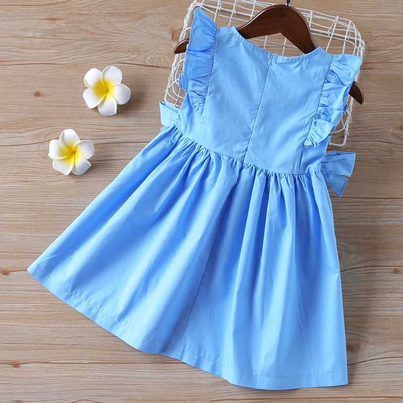 Summer Dress Girl Clothes Princess Dress Bowknot Party Dress For Girls Kids Clothes Girls Ruffle Children Clothes H260402