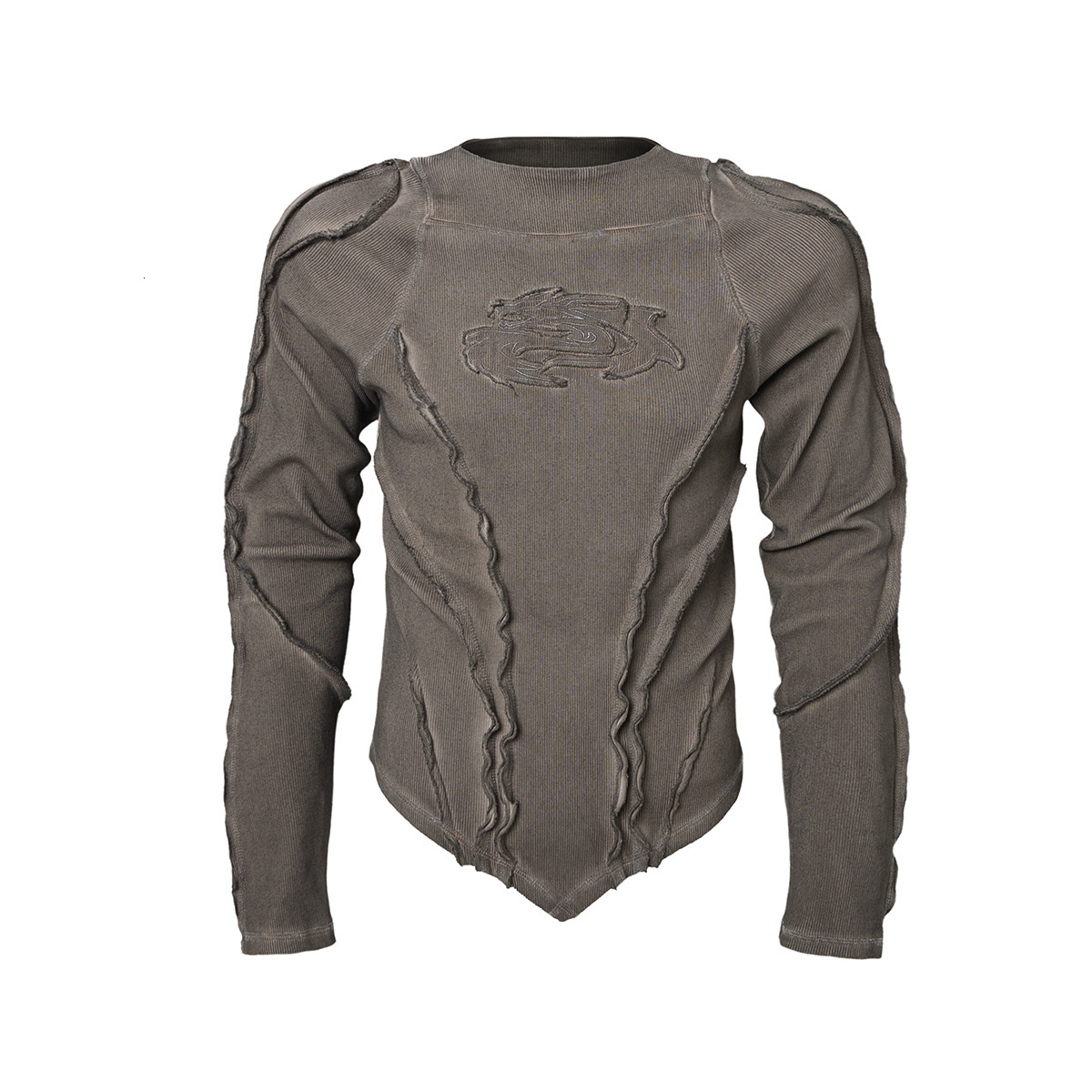 Men's Clothing 2026 New American Style Irregular Motorcycle Retro Washed Vintage Sports Mecha Personality Sweatshirt