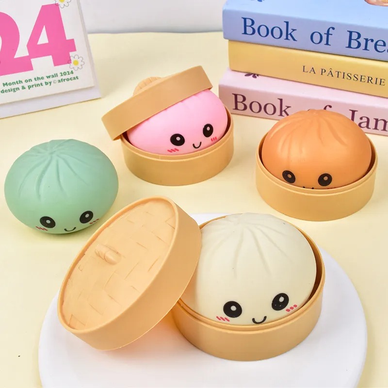 Rainbow Dumpling Squishies Soft Slow Rebound Sensory Squeeze Toy Relief Anxiety Fidget Stress Ball