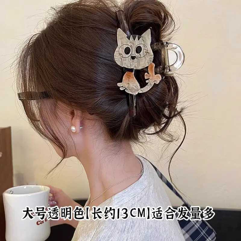 Large Claw Clip for Thick Hair Womens Back-Of-Head Shark Clip Hairpin 2025 New Style Korean Style Hair Accessory H260402