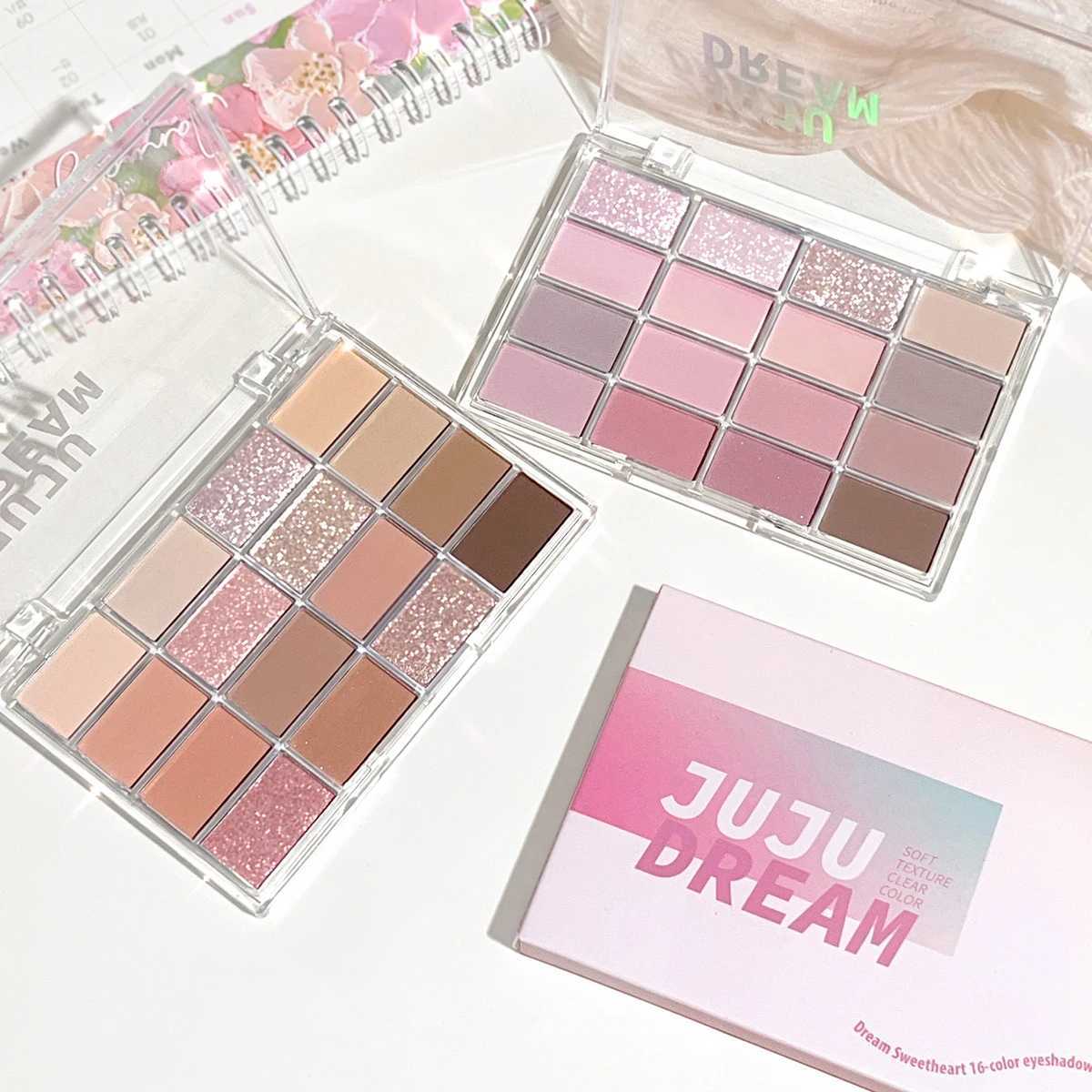 Love the 16-color eye shadow plate pearlescent matte lying silkworm brighten the low-saturated earth color daily makeup H260402