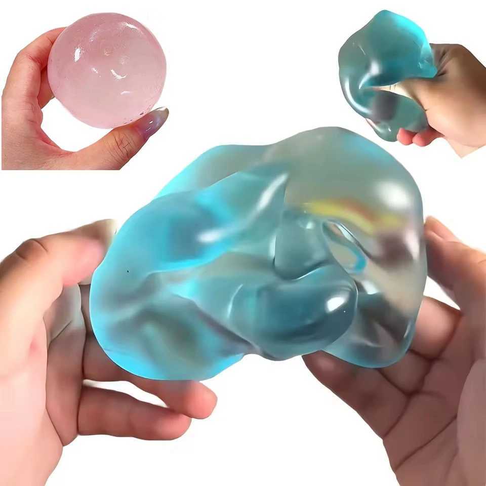 Blue Maltose Squishy Toys Anti Stress Sensory Fidgets Toy Soft Simulated Transparent Blue Maltose Slow-rebound Decompression Toy H260402