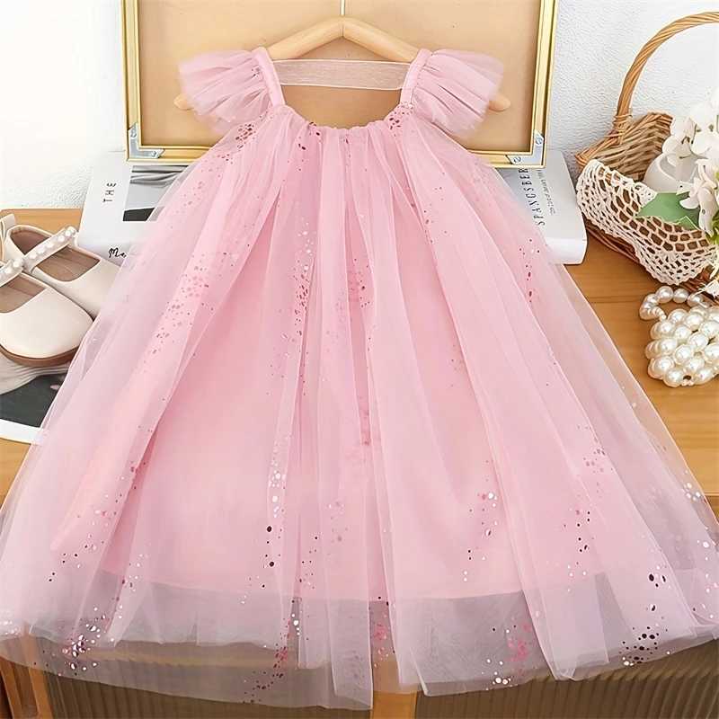 Sweet Baby Girl Birthday Party Evening Dress Children Summer Sleeveless Fairy Princess Gauze Dresses Fashion Toddler Kid Costume H260402