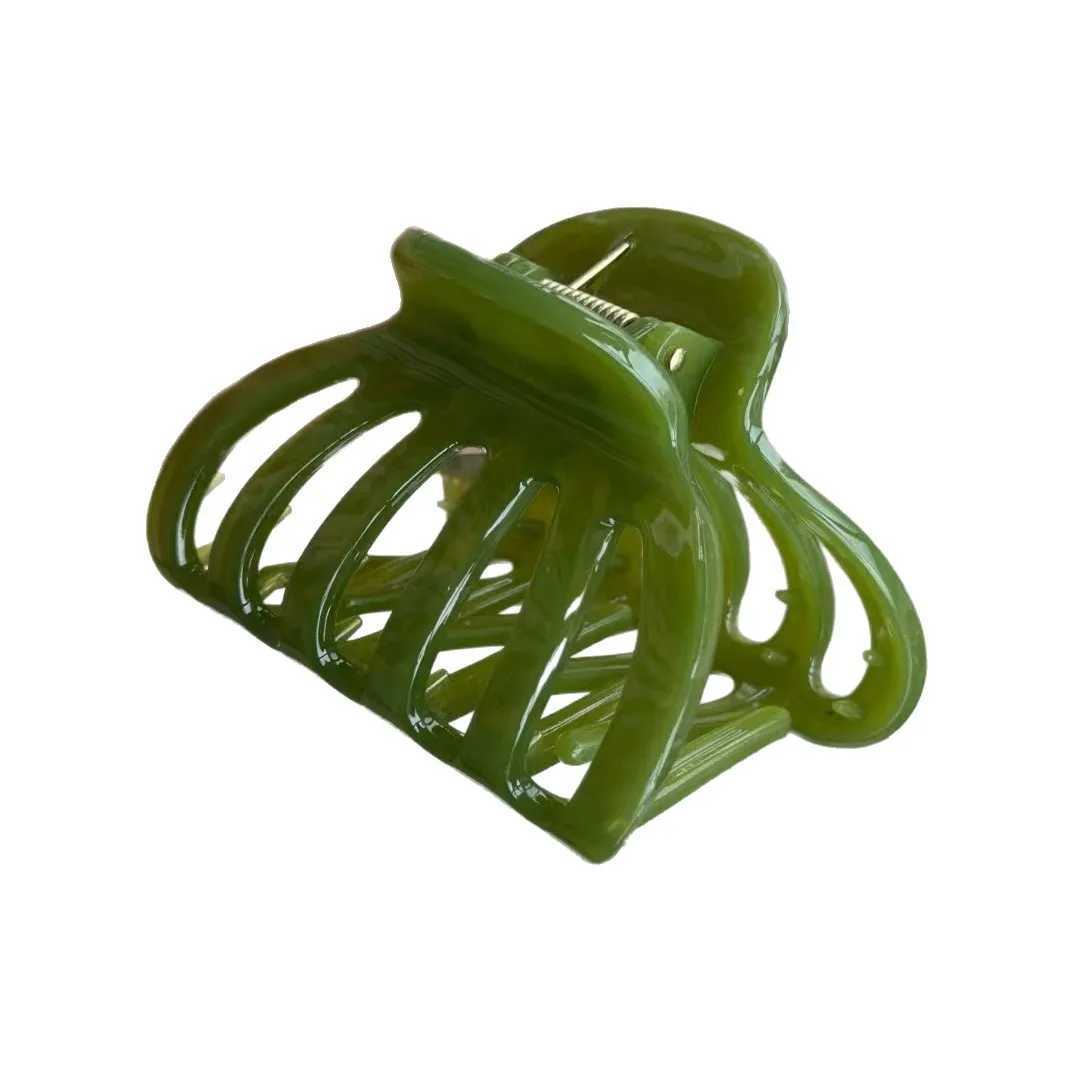 French Style Pumpkin Large Hair Claw Clips Geometry Hollow Hair clamp Classy Hairgrip Ponytail Clip hair Accessories For Women H260402