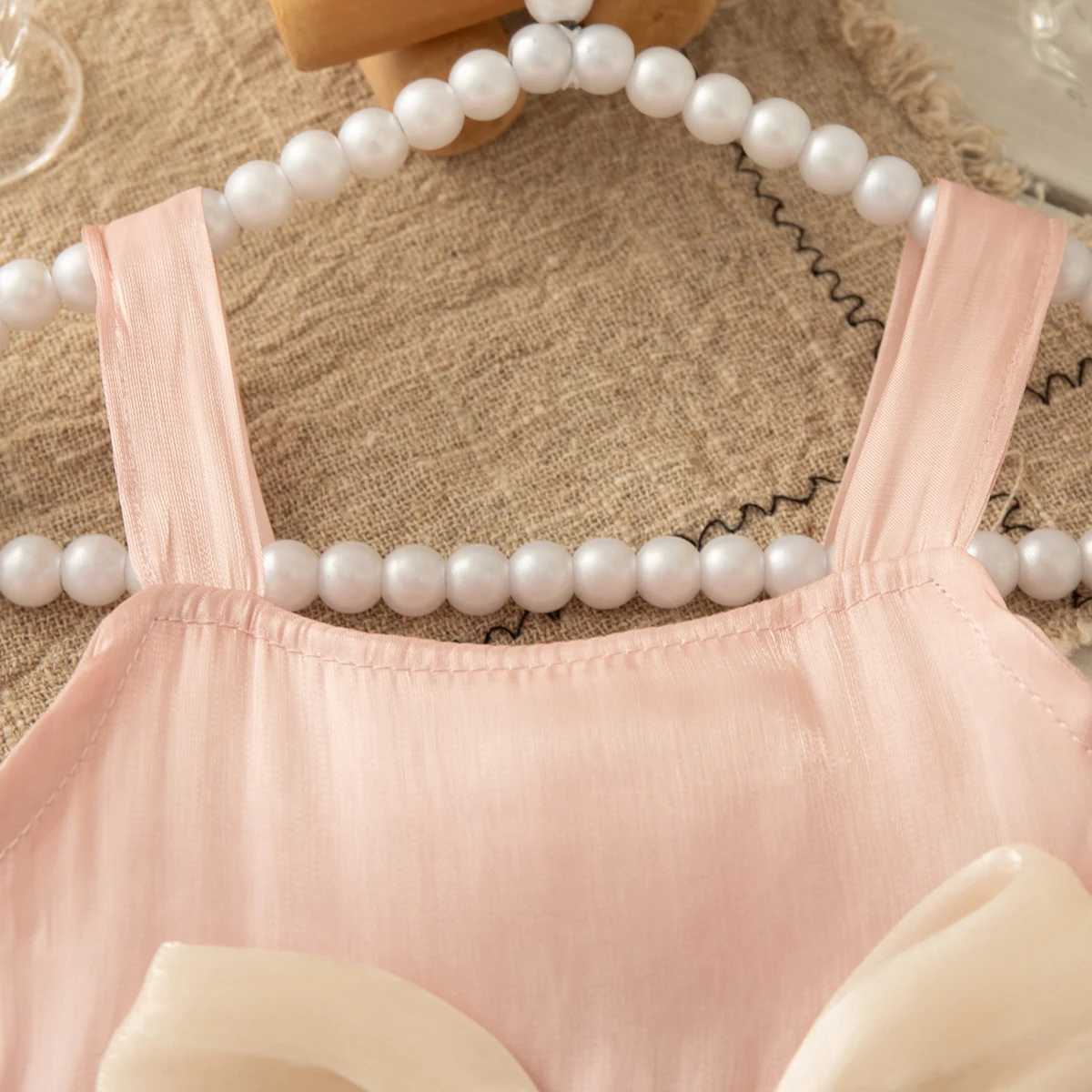 Girls Dresses Summer Bow Multi-Layer Mesh Halter Baby Girl Dresses Cute Birthday Party Dresses Baby Dresses Baby Girl Clothing H260402