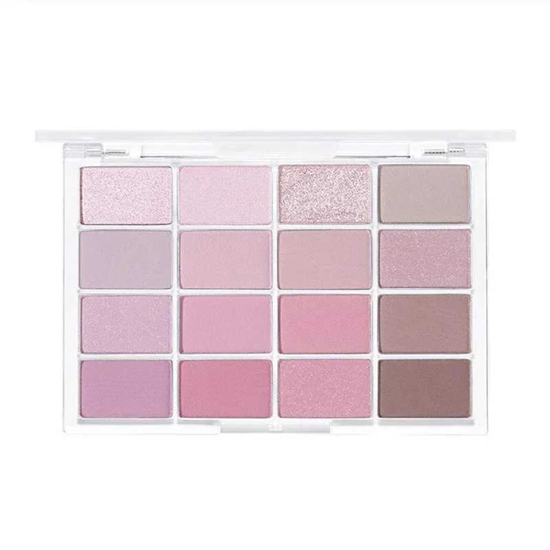 16 Colors Eyeshadow Palette Low Saturation Rose Pink Pearly Matte Glitter Eyeshadow Shiny Eye Shadow Long-lasting Eye Makeup H260402