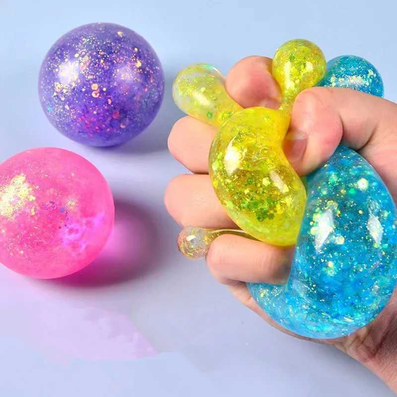 Maltose Colorful Aurora Duck Squeeze Toy Soft Cute Animal Stress Relief Decompression Stretch Toy for Adults And Children Gift H260402