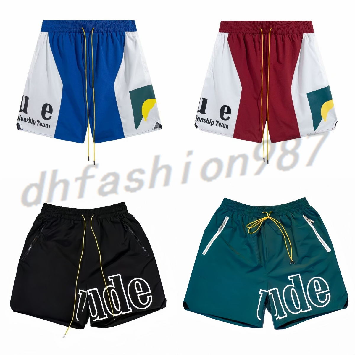 Designer Men's Shorts Summer Fashion Beach Pants Men High Quality Street Wear Red Blue Black Purple Pants Men Loose Short