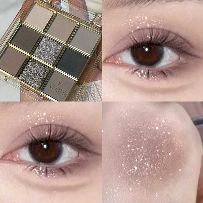 9-color eye shadow palette - vibrant colors shiny palette waterproof and durable suitable for music festival makeup H260402