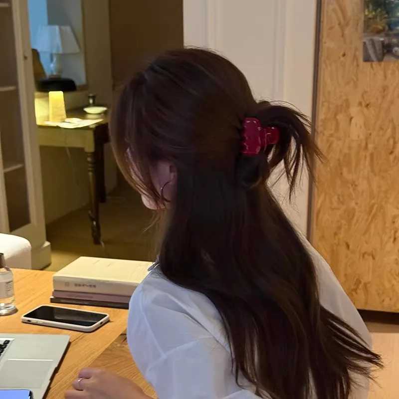 French Vintage Square Womens Hair Clips Elegant Acetate Hair Claw Sweet Shark Clip Exquisite Girl Hairs Accessories Headwear H260402