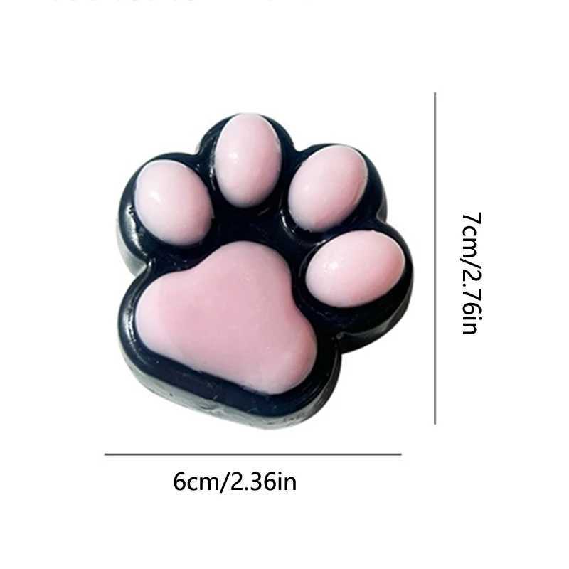 Cat Paw Mochi Taba Squishy Fidget Toy Cute Plush Cat Paw Silicone Slow Rebound Pinch Decompression Toy Stress Release Vent Toy H260402