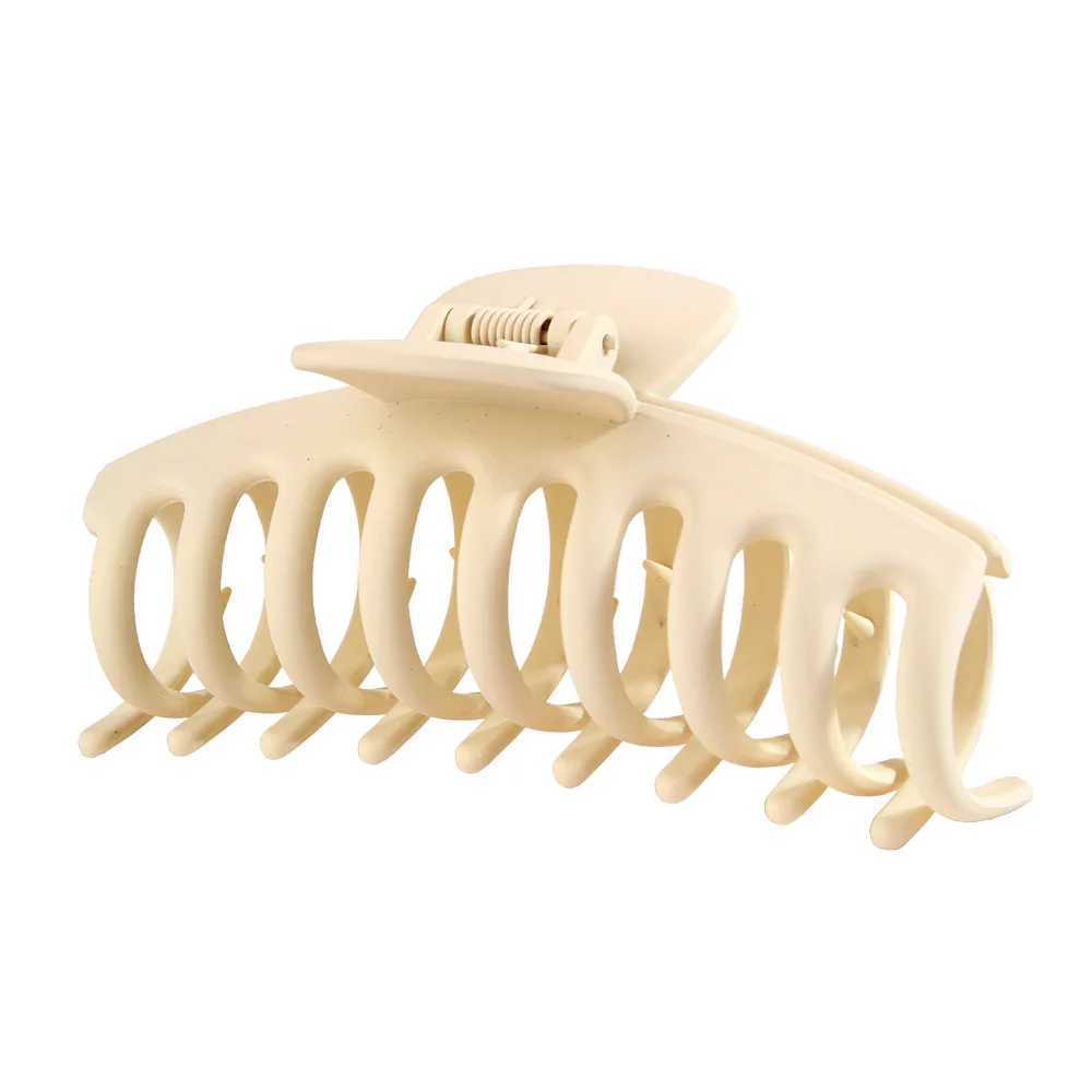 11cm Large Hair Claw Clips for Women Thin Thick Curly Hair Big Matte Banana Clips 90s Strong Hold Jaw Clip Neutral Colors H260402