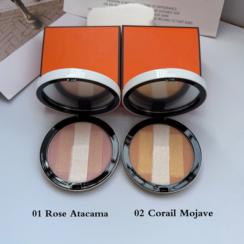 Luxery Brand Top Quality 3 Colors Mineral Bronze Face Contouring Highlighter Palette Glitter Shimmer 18g Iridescent Mineral Powder Trending Face Illuminator