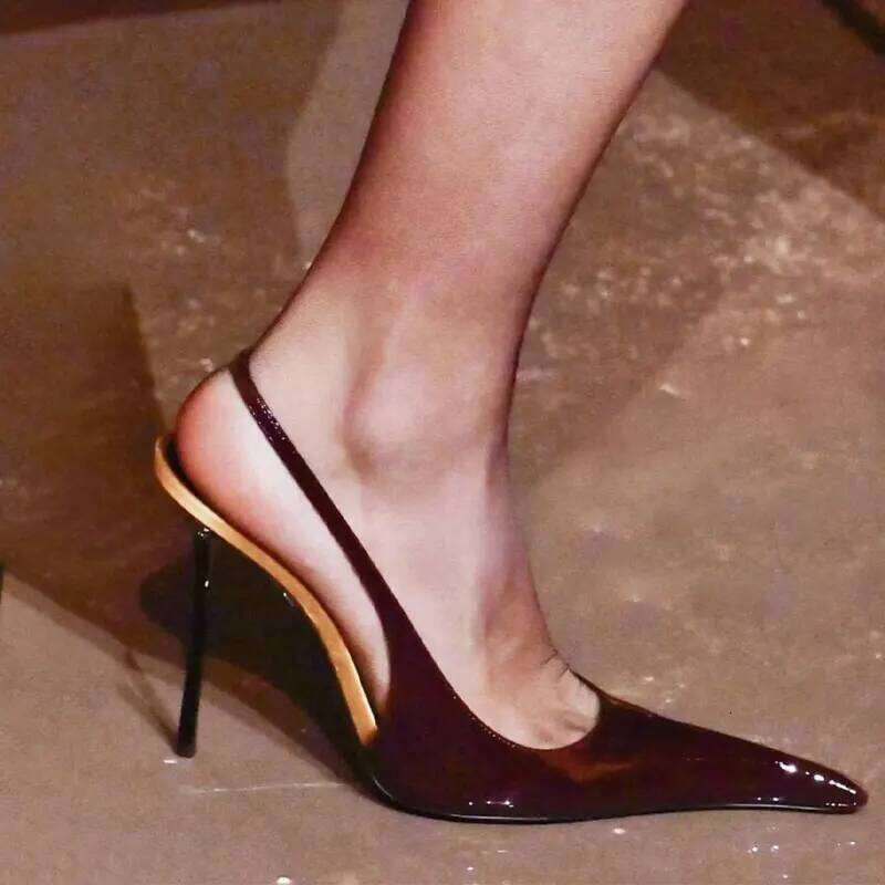 2026 Women Sexy Pointed Toe High Heeled Shoes For Woman's Thin Heels Slip-On Summer Pumps Luxury Lady Black Wedding Party Sandal