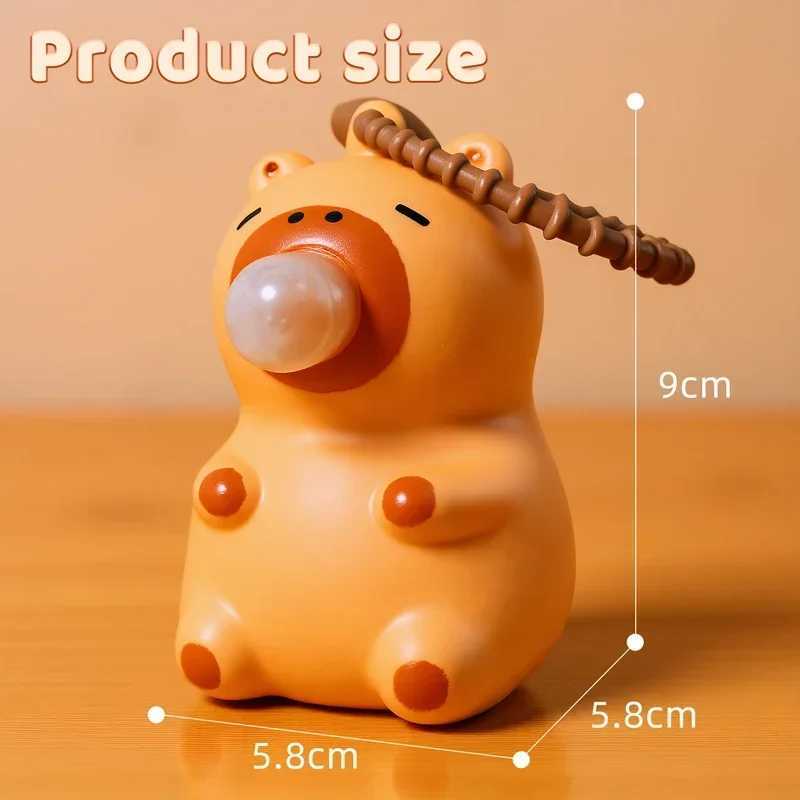 1PC Creative Capybara Doll Spit Bubble Fidget Decompression pinch toy Relieve Stress Children Fun Squeeze Interactive Toys Gift H260402