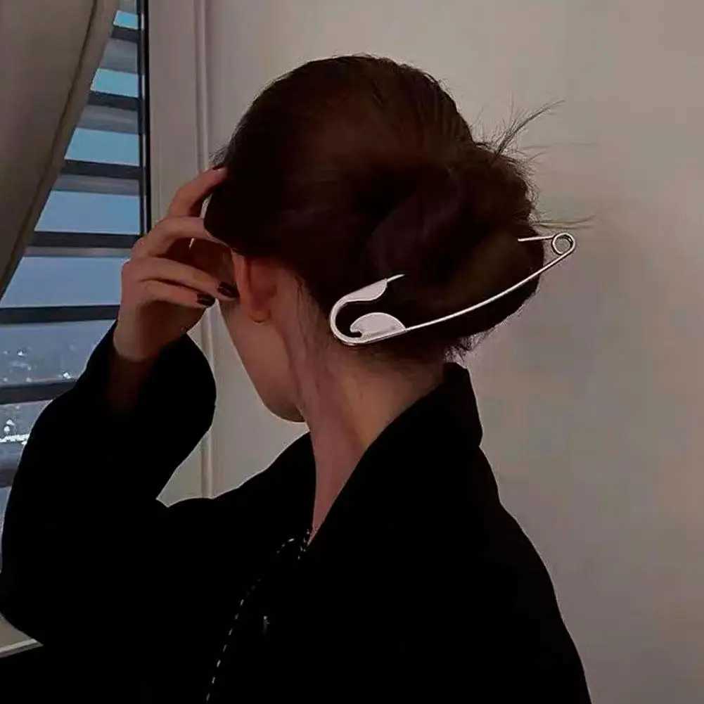 New Large Safety Pin Metal Hair Claws Barrettes For Women Girls Hair Accessories Hairclips Hairpins Headwear Gifts H260402