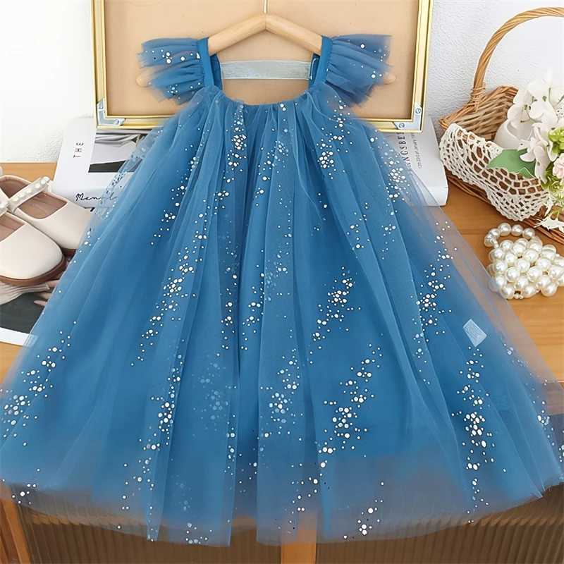 Sweet Baby Girl Birthday Party Evening Dress Children Summer Sleeveless Fairy Princess Gauze Dresses Fashion Toddler Kid Costume H260402
