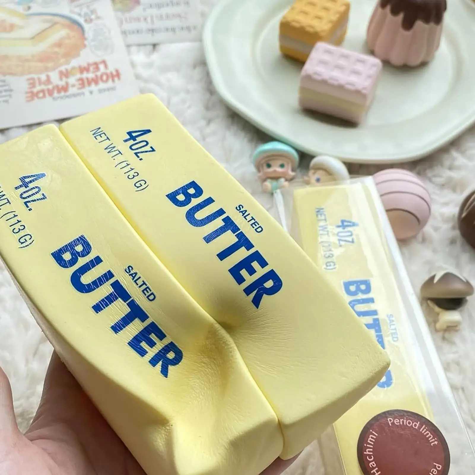 Anti-stress Butter Stick Stress Anxiety Relief Fidget Toys Slow Rising Squishyes Squeeze Elastic Cheese Stick Prank Toys H260402