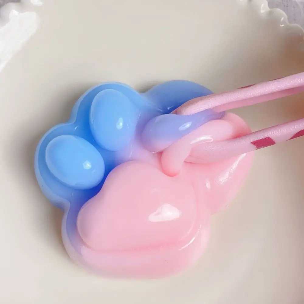 Novelty Kneading Cat Paw Squeeze Silicone Soft Cat Paw Fidget Colorful Handmade Cat Paw Pinch Children H260402