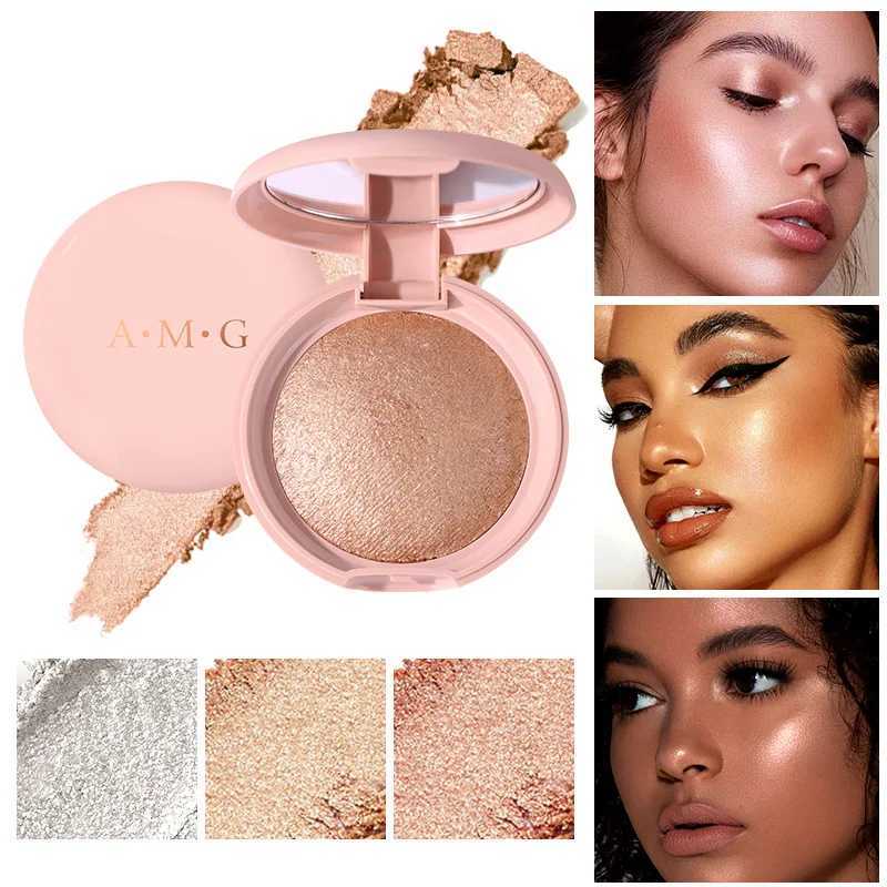 Face Highlighter Palette High Glossy Face Illuminator Palette Natural Glow Finish Pearl Shimmer Smooth Baked Powder H260402