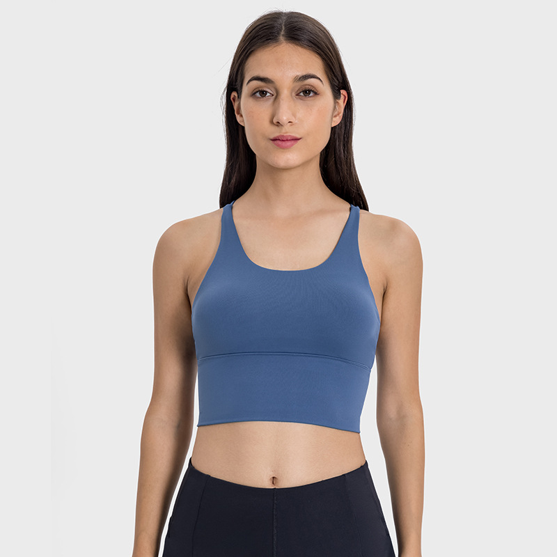 New backless Solid Color sports bra for women backless fitness yoga bra, thin camisole vest summer top free shipping