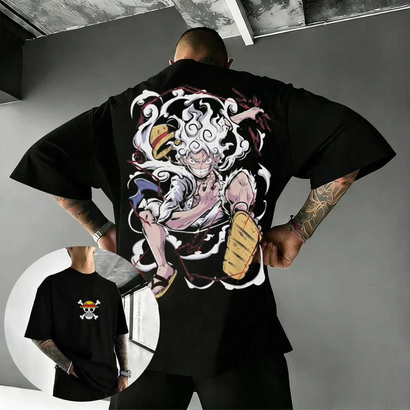 One Piece Anime Luffy T Shirt Cotton Cartoon Short Sleeve Graphic Tee Summer Casual Top Men Women New Fashion Y2k Mens Clothing C260402