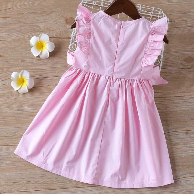 Summer Dress Girl Clothes Princess Dress Bowknot Party Dress For Girls Kids Clothes Girls Ruffle Children Clothes H260402