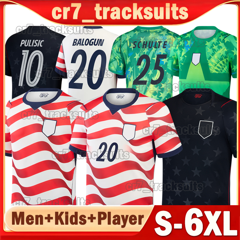 United States 6XL World Cup 2026 Soccer Jerseys USAS America BALOGUN WEAN ADAMS PULISIC Football Shirts 26 27 REYNA McKENZIE Long Sleeves Goalkeeper Men kids kits