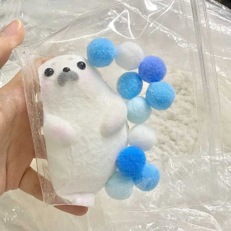 Kawaii Squishy Seal Squeeze Toys Super Soft Pinching Fingertip Toy Slow Rebound Antistress Gift Stress Relief Adult Sensory Toy H260402