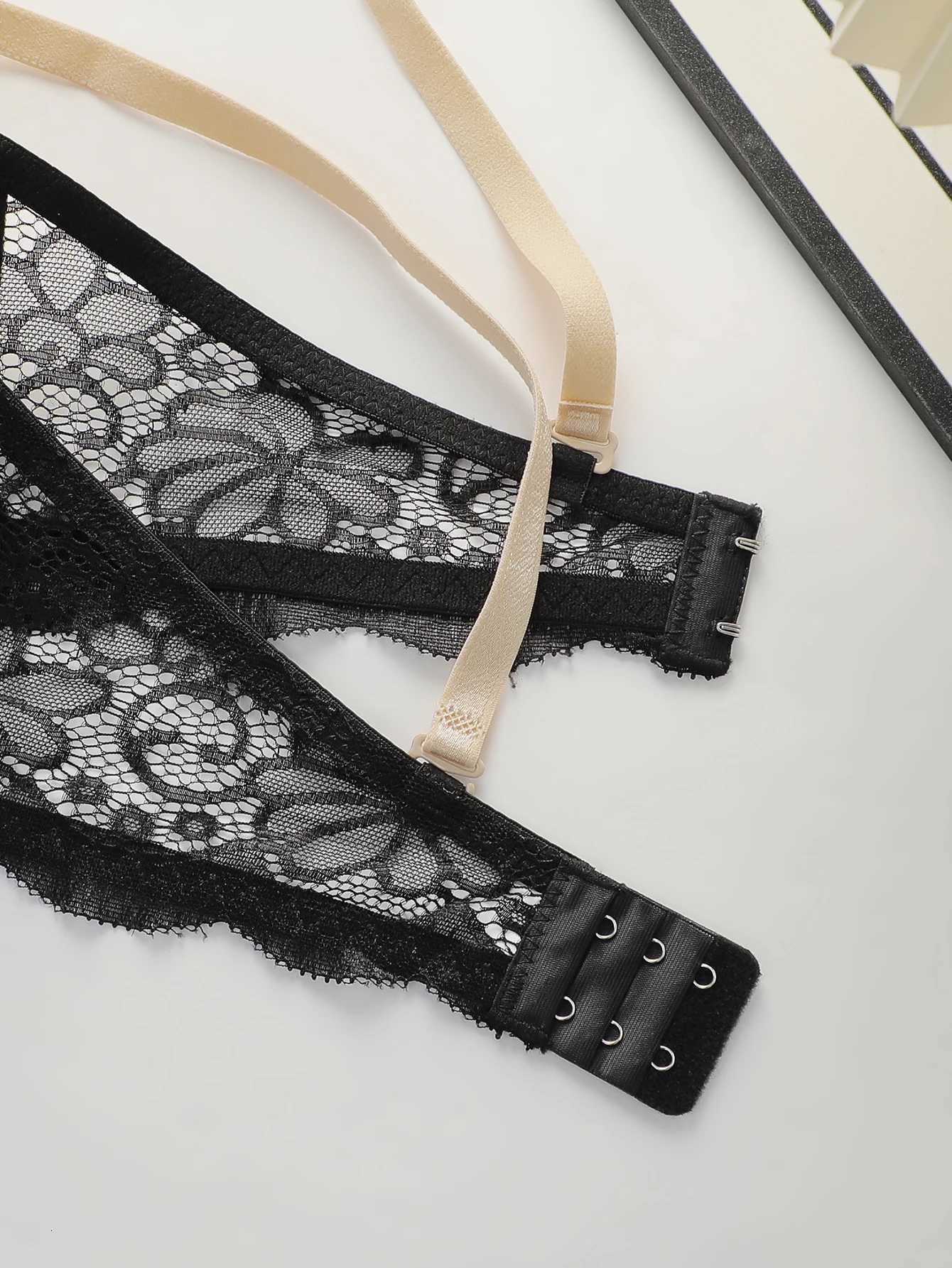 Skin Color Lace Underwire Bra and Panty Set Push Up Plunge Bras Bralette Women Lingerie Sets Comfortable Lady Intimates Z260402