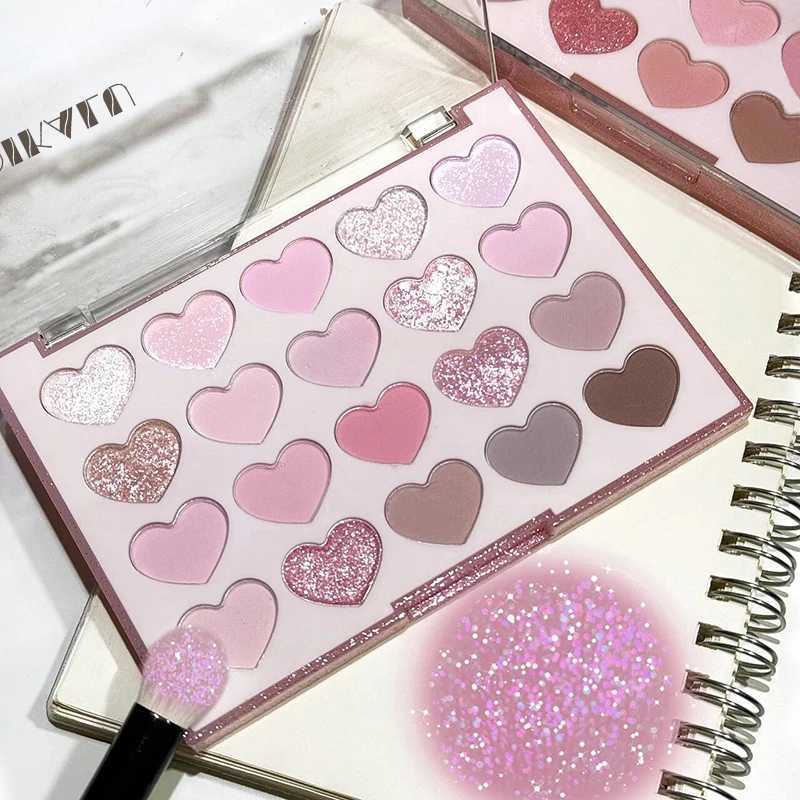 20 Color Low Saturation Korean Eyeshadow Palette Pink Purple Matte Pearlescent Long Lasting Waterproof Glitter Eye Shadow Makeup H260402