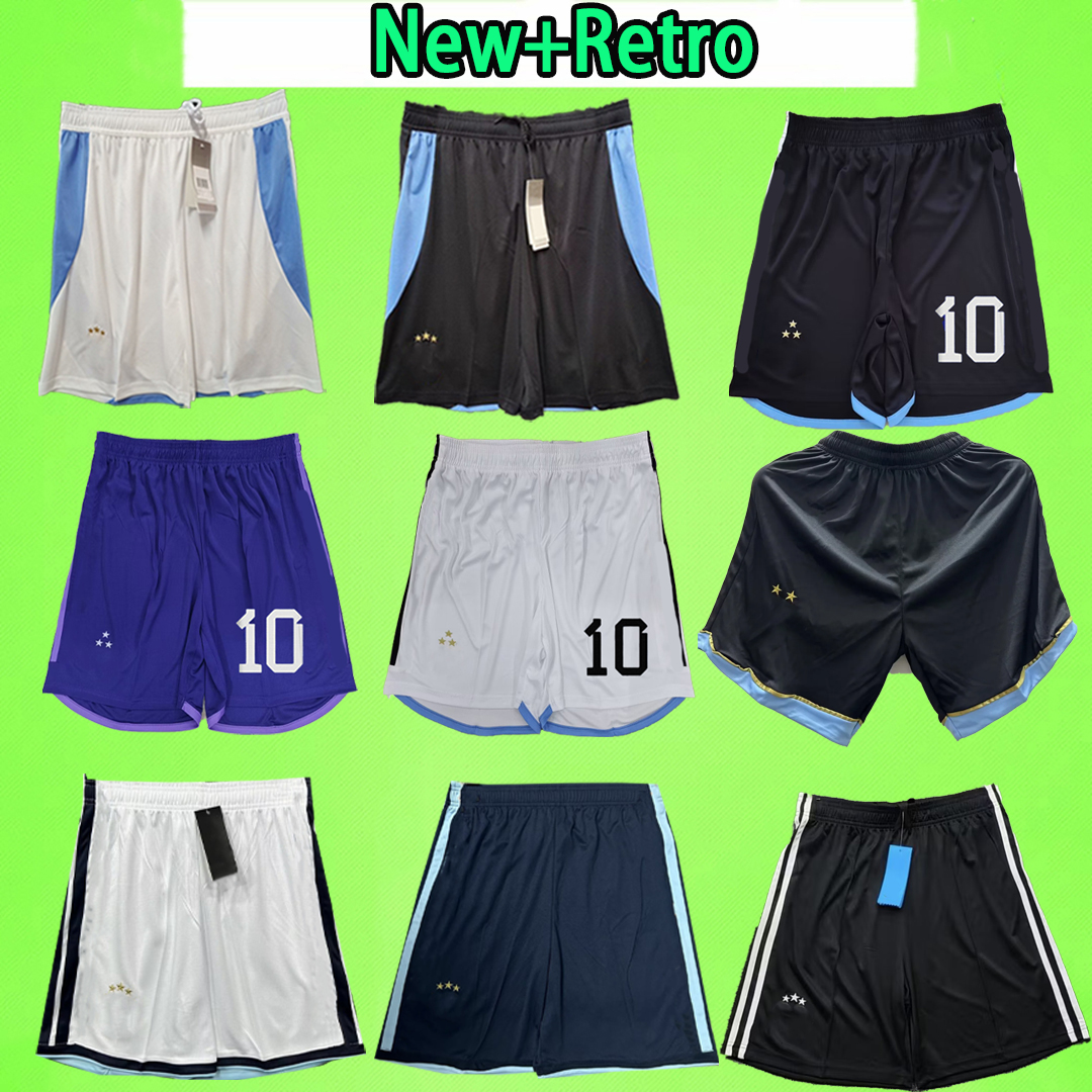 New + Retro Argentina 2026 Soccer shorts 25 26 Fans Player Version 2006 MESSIS MAC ALLISTER DI MARIA MARTINEZ DE PAUL Men Football pants 2025 home away white black blue