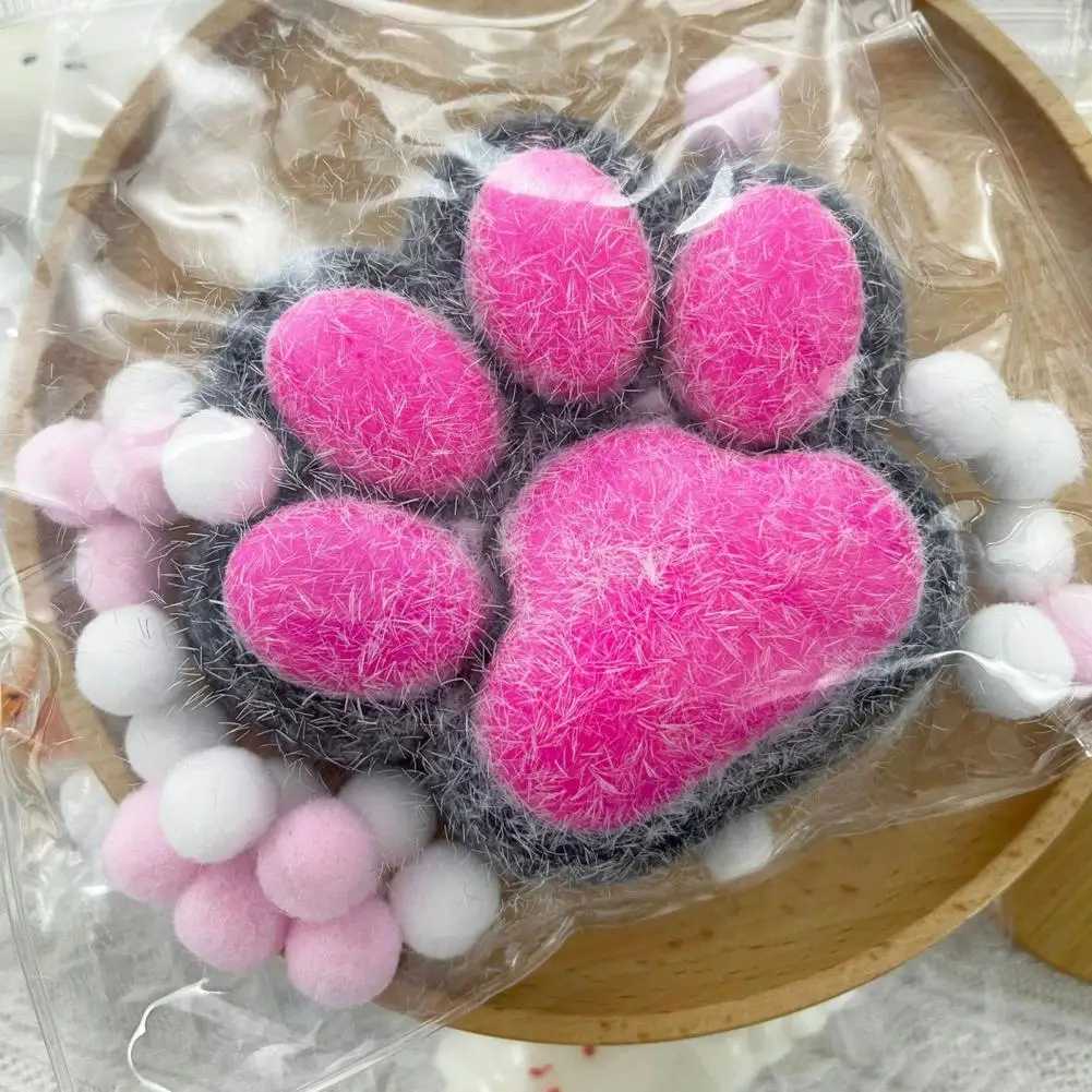 Cat Paw Fidget Toy Colorful Cat Paw Squeeze Toy for Stress Relief Anxiety Soft Tpr Fidget Toy for Kids Teens Adults Portable Pet H260402