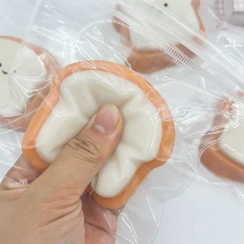 Kawaii Toast Mochi Squishy Squeeze Slow Rebound Stress Relief Toy Pureed Bread Slices Dessert Girls Birthday Gift Fidget Toys H260402
