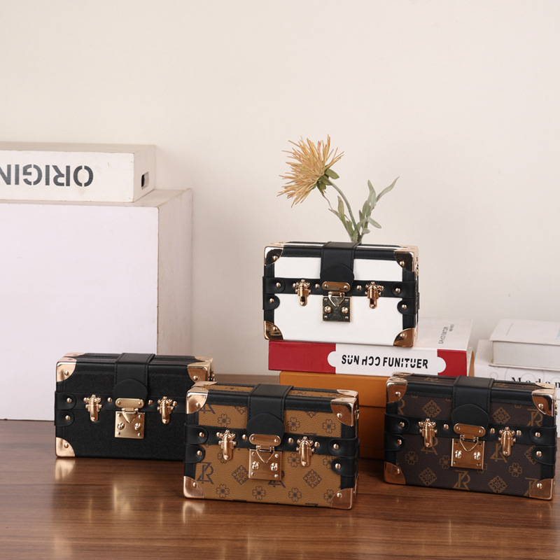 New Vintage Printed Small Box Single Shoulder Cross-Body Bag Printed Mini Bag