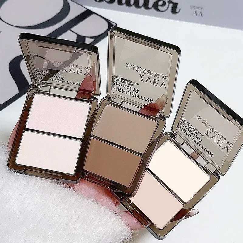 3D Bronzer Highlighter for Face Powder Texture Two-toned Contour Iluminador Natural Brighten Matte Nose Shadow Makeup Cosmetics H260402