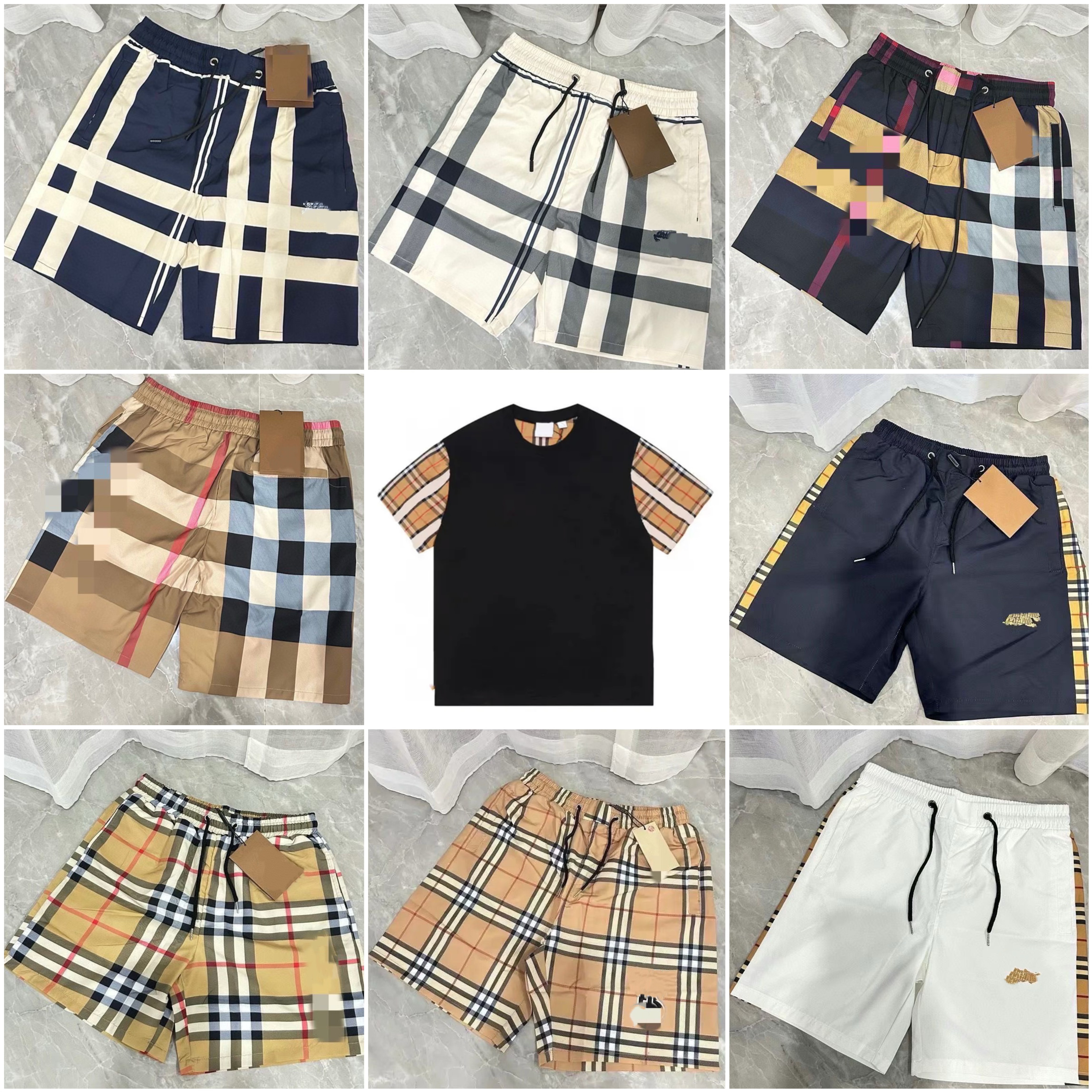 mens shorts set shorts and t shirts sets swim shorts men designer shirts Quick-drying Five-piece Length Drawstring Pants Cotton tshirt High quality man beach shorts