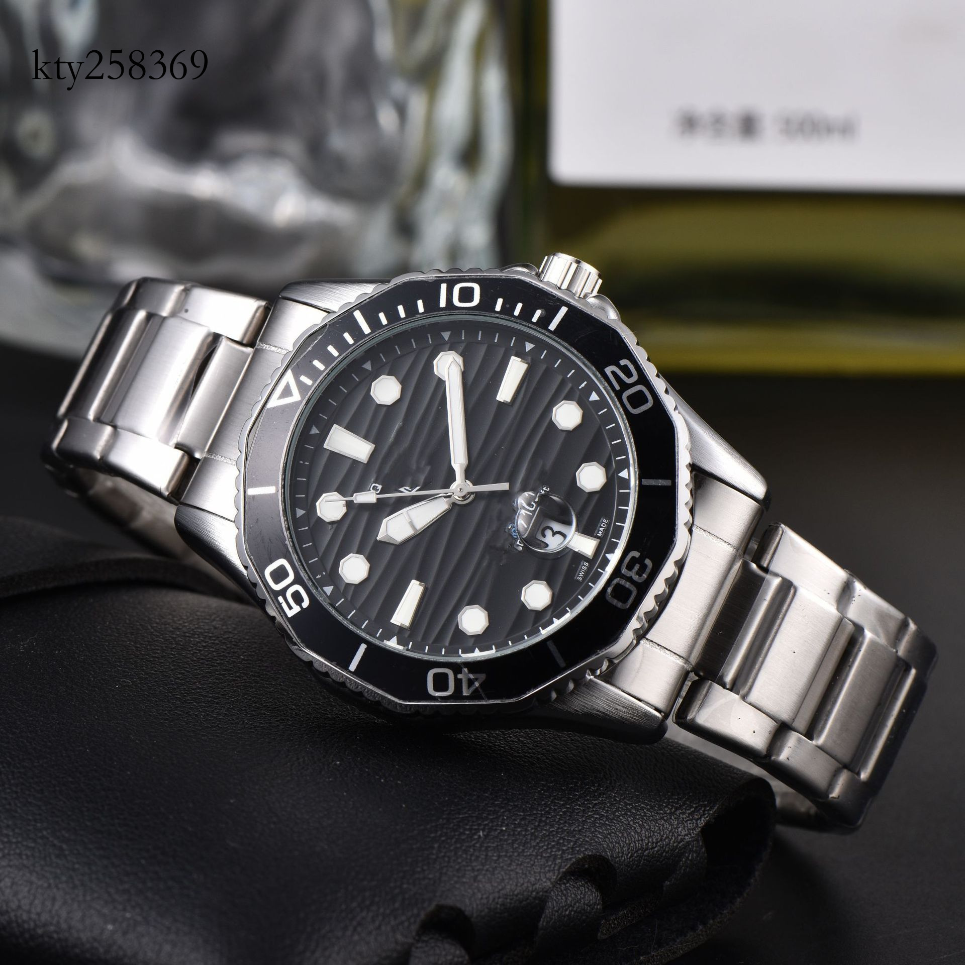 Tagly Heuerwatch Chronomat Mens fashion Tags Heuerlys Watches Designer Tags Heuererwatch Senna Watches Men High Quality Quartz Battery Watch With Box 097