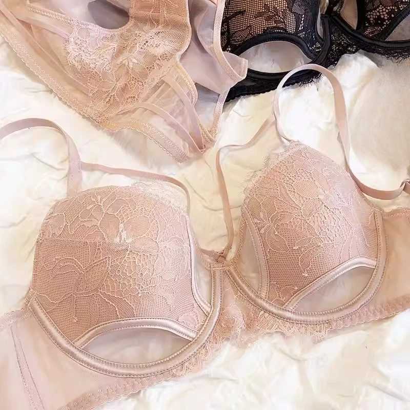 Latin Style Lingerie Set Ultra Thin Lace Minimizer Bra - Push Up Reducing for Large Bust with Gathering BANERDANNI AB Z260402