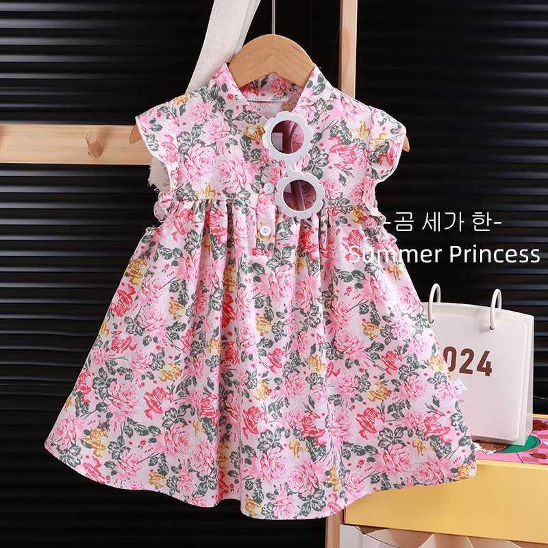 Baby Girls Beach Dresses Summer Soft Breathable Kids Girls Clothing Children Holiday A-Line Dress Vestidos 2025 H260402