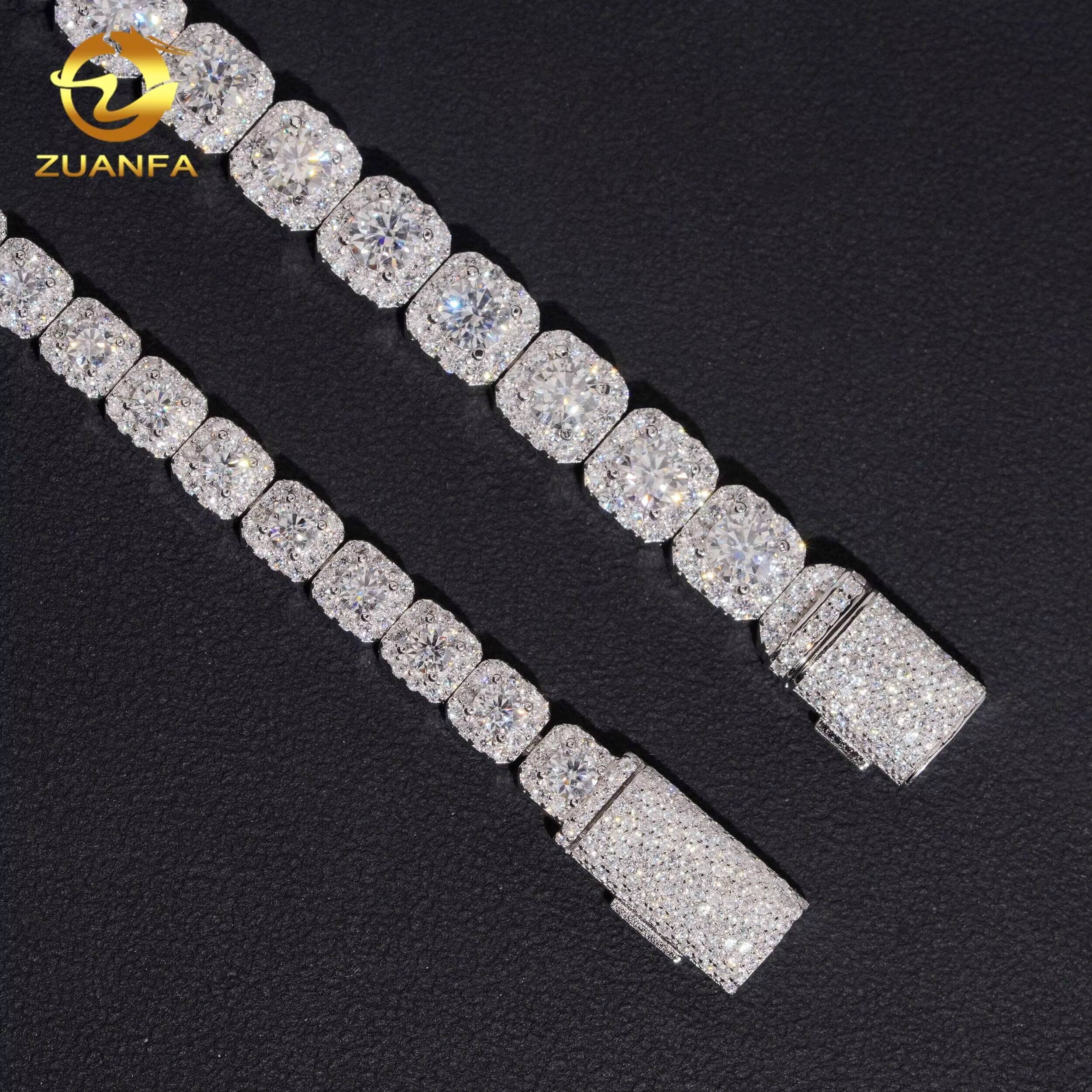 New Arrivals Hip Hop Style 925 Sterling Silver Pass Diamond Tester 6mm 8mm Cluster Tennis Bracelet