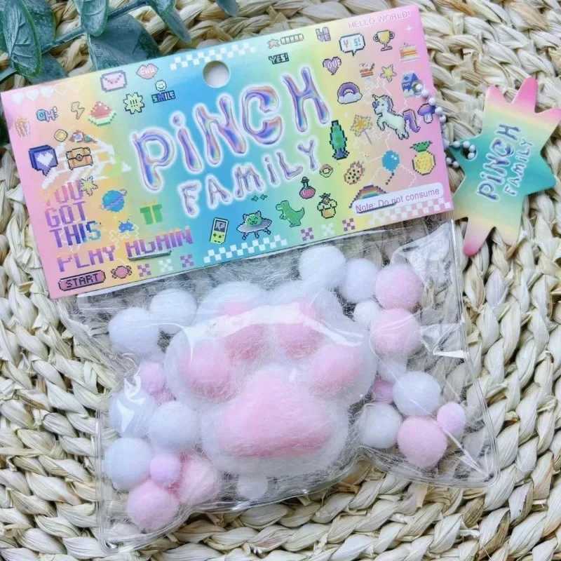 Mini Squishy Squeeze Toy Cat Foot Antistress Stress Relief Toy Decompression Mochi Fidget Girl Boys Silicone Slow Rebound Toys H260402