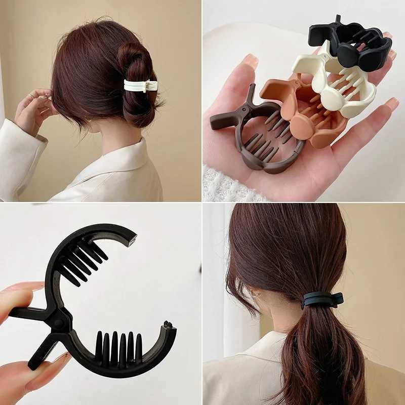 New Frosted Mini Crab Hair Clip Women Fixed Ponytail Hairpin Fish Shaped Holder Barrettes Y2k Girls Hair Accessories Claw Clip H260402