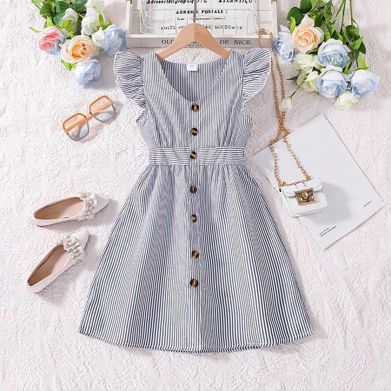 Kids Dress For Girls 8-12 Years Summer Girls Dopamine Dress Graduation Birthday Party Event Fresh Sweet Style Girls Dress H260402