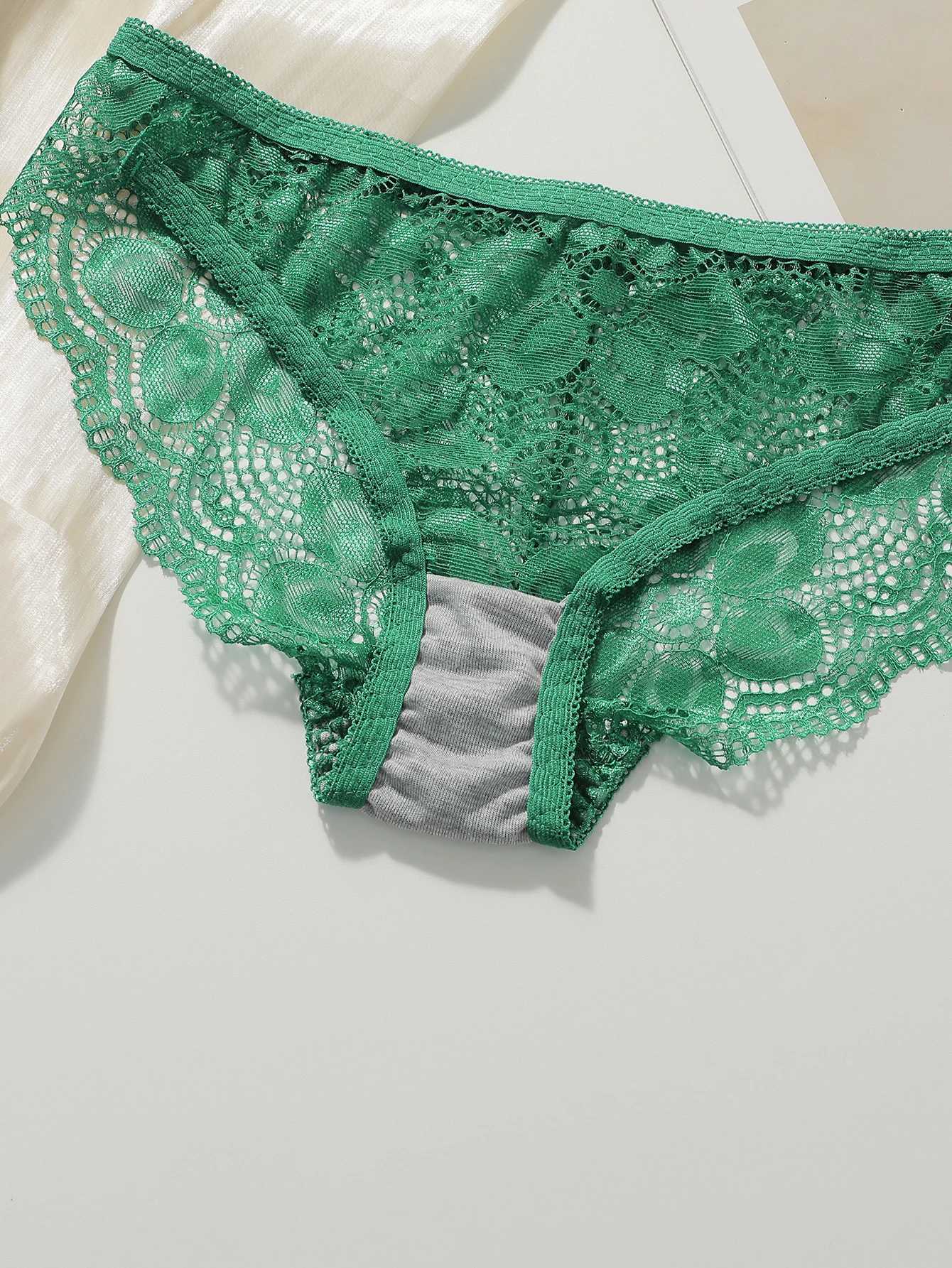 Hot selling green lace lingerie set bra 2-piece set fashionable white display set push up braissere A2123 Z260402