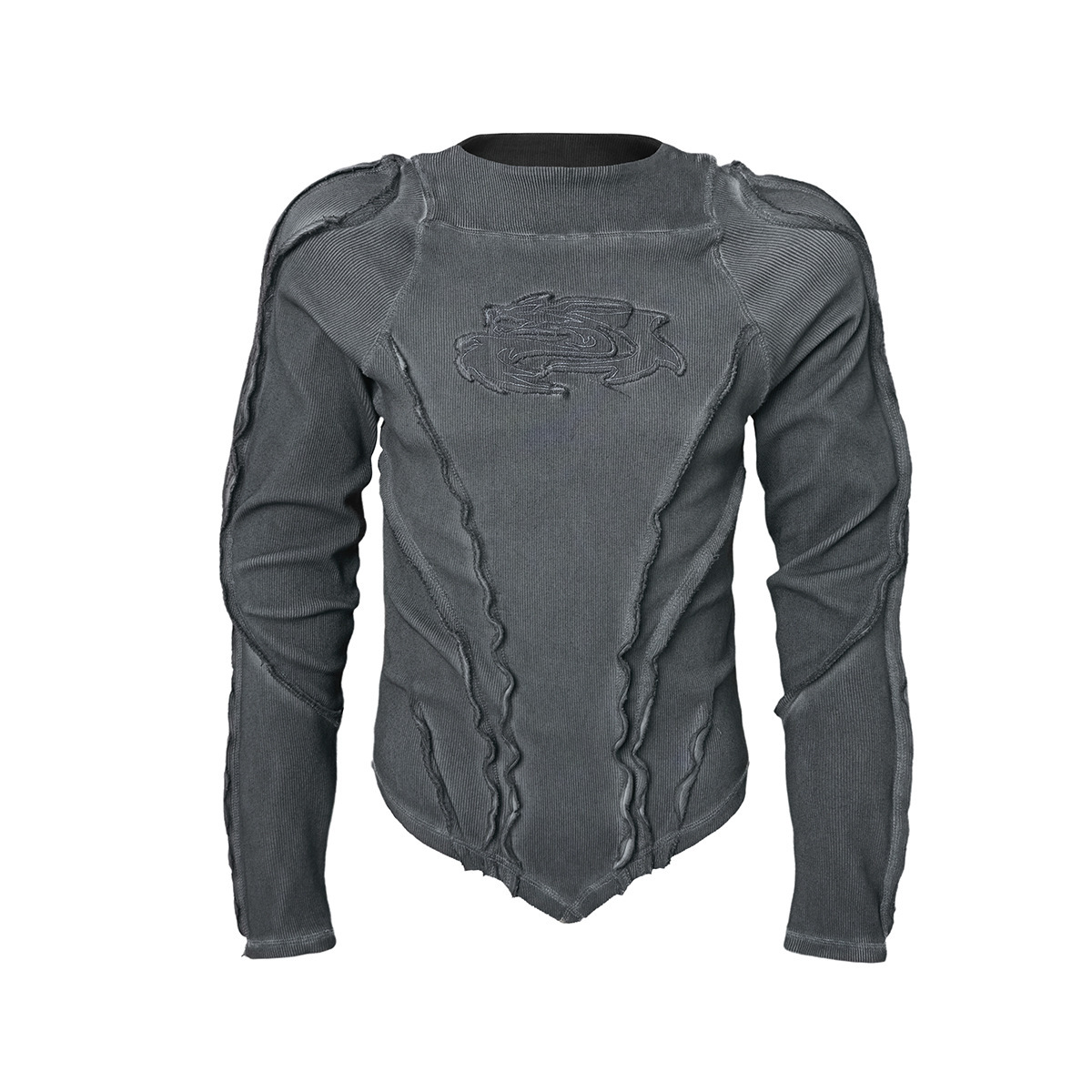 Men's Clothing 2026 New American Style Irregular Motorcycle Retro Washed Vintage Sports Mecha Personality Sweatshirt