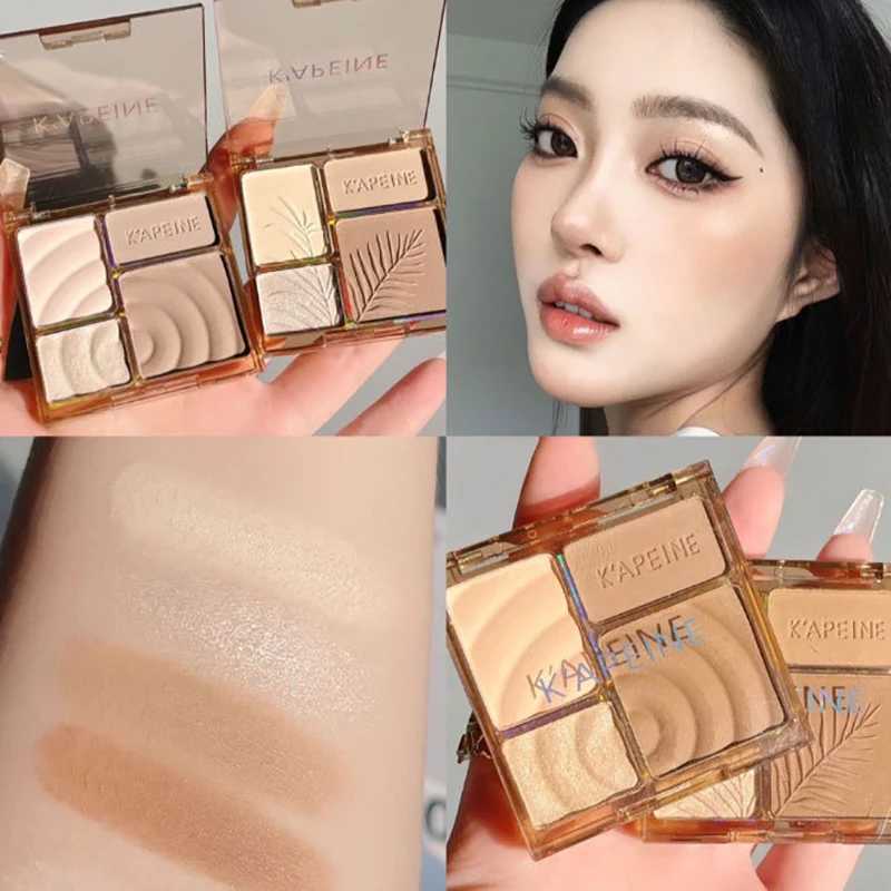 4Colors Matte Highlighter Contour 3D Facial Bronzer Brightening Glitter Highlight Palette Eye Shadow Nose Powder Makeup Cosmetic H260402
