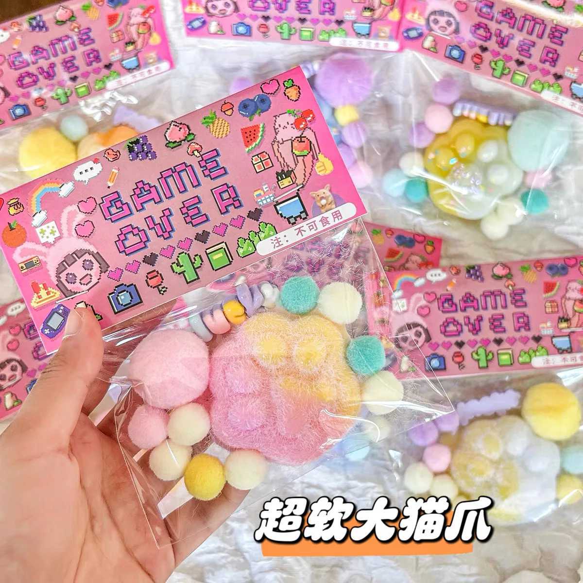 Soft Cat Paw Taba Squishy Fidget Toy Cute Cat Paws Squeeze Toys Slow Rebound Decompression Toy Anti Stress Kids Adults Toys H260402